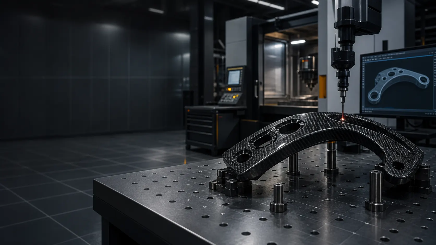 Precision manufacturing part inspection with CAD measurement overlay